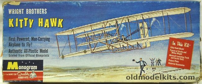 Monogram 1/40 Wright Brothers Flyer I Kitty Hawk - Four Star Issue, PA30-98 plastic model kit